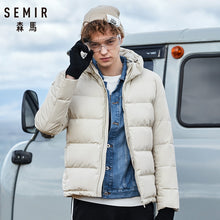 Load image into Gallery viewer, SEMIR Winter Jacket Men 2019 New Couples Thick Coats 90% Duck Down Ultra-light Slim Hooded Cotton-Padded Solid Outwear Man