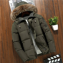 Load image into Gallery viewer, Brand Winter Jacket Men White Duck Down Parkas Jacket Men's Thick Warm Snow Parka Jacket Overcoat Windbreaker Hooded Warm Parkas