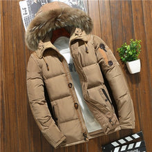 Load image into Gallery viewer, Brand Winter Jacket Men White Duck Down Parkas Jacket Men's Thick Warm Snow Parka Jacket Overcoat Windbreaker Hooded Warm Parkas
