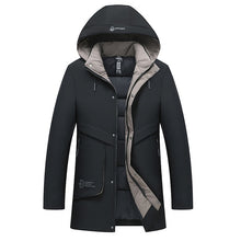 Load image into Gallery viewer, AKSR Men's Winter Jacket Coat Plus Size Thick Warm Hooded Parka Winter Male Jacket Men Long Coat Windbreakers Abrigo Hombre 2019