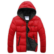 Load image into Gallery viewer, Men Winter Hooded Jacket Long Sleeve Thicken Puffer Padded Coat Warm Ultralight