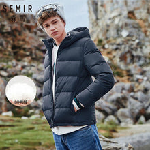 Load image into Gallery viewer, SEMIR Winter Jacket Men 2019 New Couples Thick Coats 90% Duck Down Ultra-light Slim Hooded Cotton-Padded Solid Outwear Man