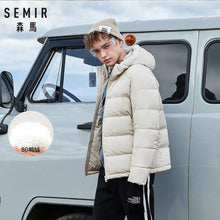 Load image into Gallery viewer, SEMIR Winter Jacket Men 2019 New Couples Thick Coats 90% Duck Down Ultra-light Slim Hooded Cotton-Padded Solid Outwear Man