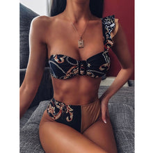 Load image into Gallery viewer, 2019 Sexy Women High Waist Bikini Swimsuit Swimwear Female Bandeau Thong Brazilian Biquini Bikini Set Bathing Suit Bather