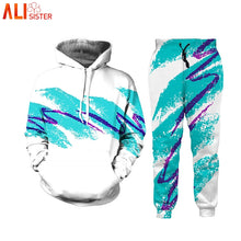 Load image into Gallery viewer, Alisister 2pcs Sets 3D Paper Cup Hoodies Pants 90s Jazz Solo Sweatshirts Trousers Men Women Harajuku Tracksuit Suits Hooded Tops
