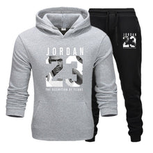 Load image into Gallery viewer, New Men Hoodies Suit Jordan 23 Tracksuit Sweatshirt Suit Fleece Hoodie+Sweat pants Jogging Homme Pullover 3XL Sporting Suit Male
