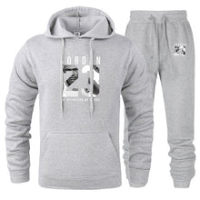 Load image into Gallery viewer, New Men Hoodies Suit Jordan 23 Tracksuit Sweatshirt Suit Fleece Hoodie+Sweat pants Jogging Homme Pullover 3XL Sporting Suit Male
