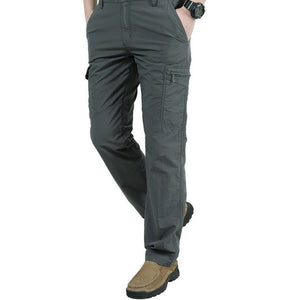 Men's Tactical Pants Casual Spring Lightweight Water-Resistant Hiking Trousers Outdoor Ridge Cargo Sweatpants Long Homme Pants