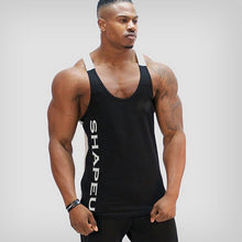 Load image into Gallery viewer, Solid Gym Men Stringer Tank Top Bodybuilding Fitness Singlets Muscle Vest Tee basketball jersey
