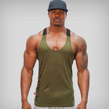 Load image into Gallery viewer, Solid Gym Men Stringer Tank Top Bodybuilding Fitness Singlets Muscle Vest Tee basketball jersey

