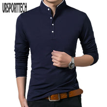 Load image into Gallery viewer, High Quality Men Polo Shirt Mens Long Sleeve Solid Polo Shirts Camisa Polos Masculina Popular Casual cotton Plus size S-3XL Tops
