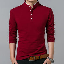 Load image into Gallery viewer, High Quality Men Polo Shirt Mens Long Sleeve Solid Polo Shirts Camisa Polos Masculina Popular Casual cotton Plus size S-3XL Tops
