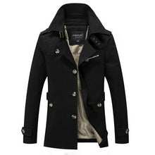Load image into Gallery viewer, Spring Autumn Men&#39;s Long Thin Trench Coats Man Cotton Smart Casual Slim Fit Design Office Jackets Overcoat Plus Size M-5XL
