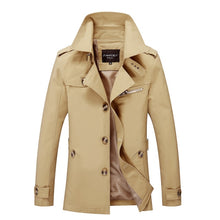 Load image into Gallery viewer, Spring Autumn Men&#39;s Long Thin Trench Coats Man Cotton Smart Casual Slim Fit Design Office Jackets Overcoat Plus Size M-5XL
